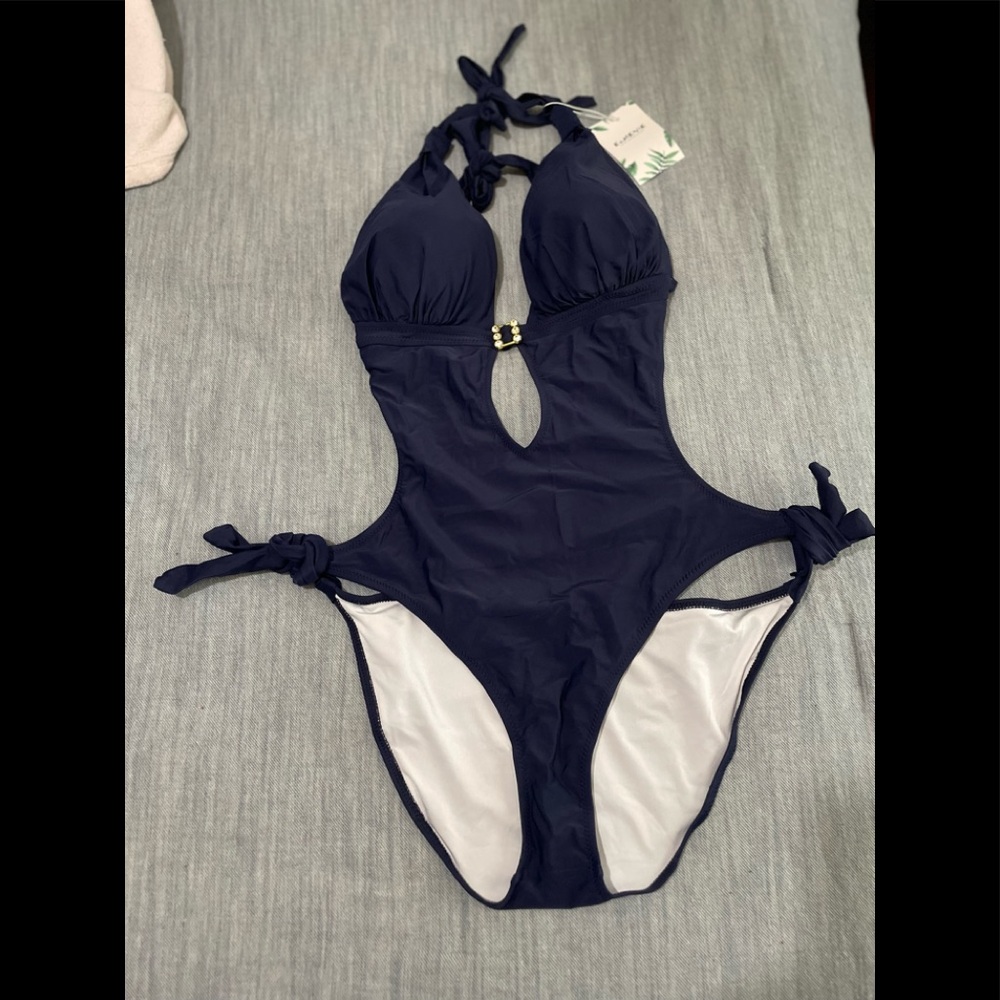 NWT navy blue monokini
